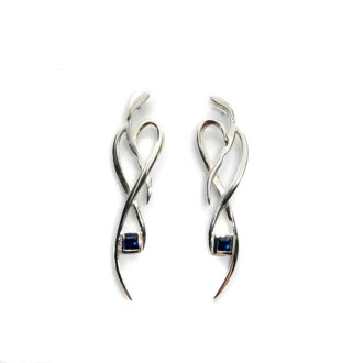 Pendientes MARAÑA plata y espinela1
